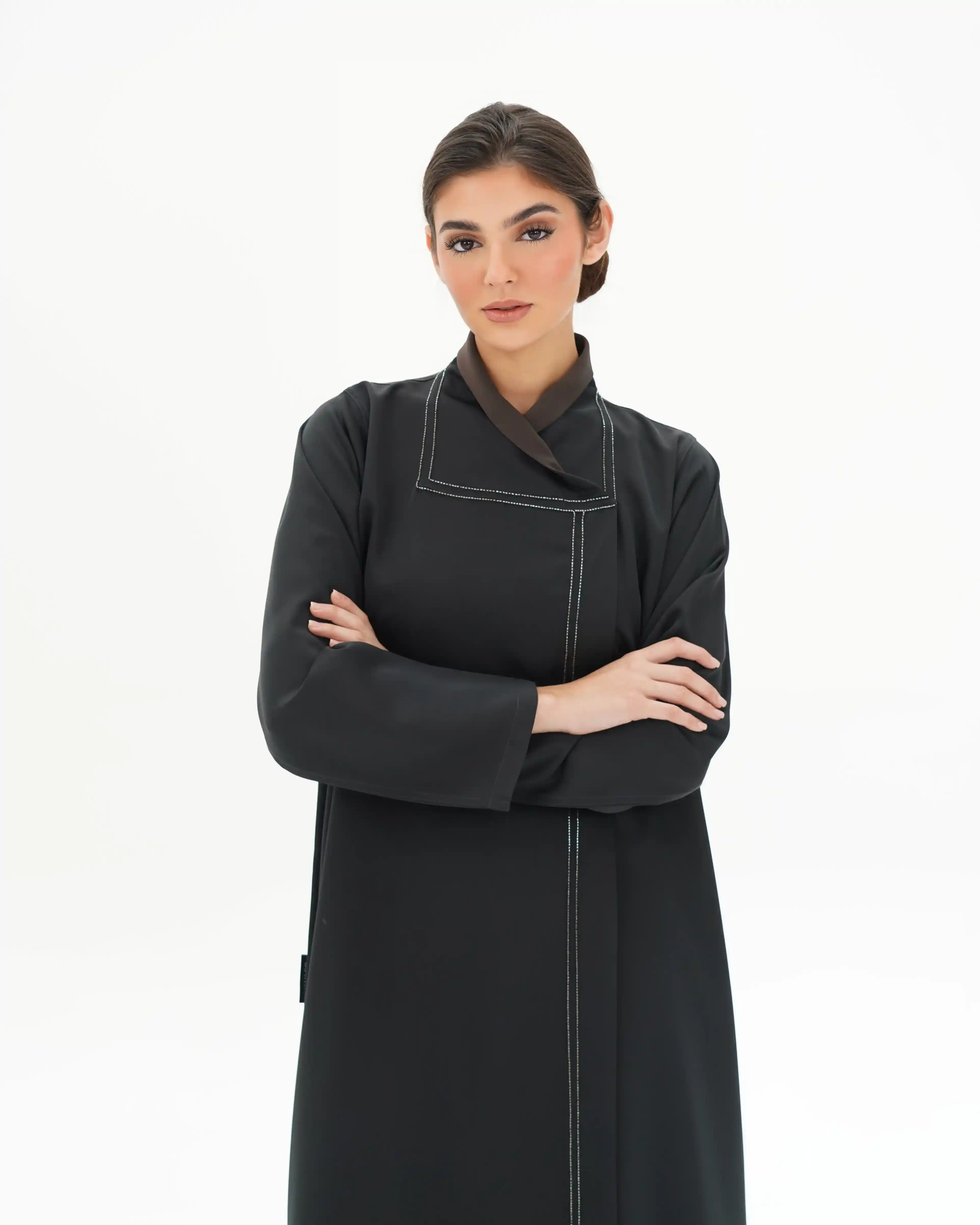 Ego Collar Beads Soft Taffeta BrownGray