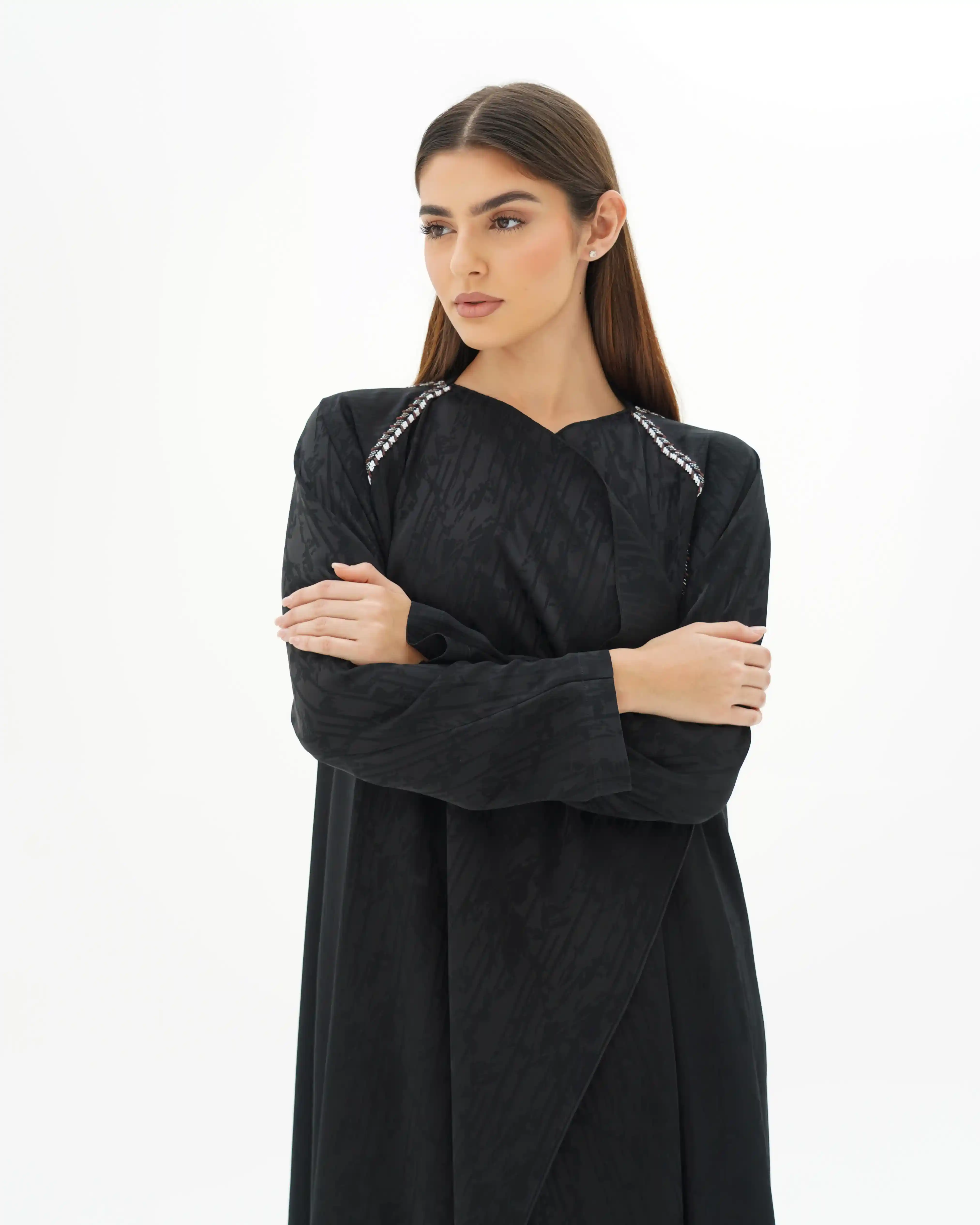 Cascade Striated Jacquard Black