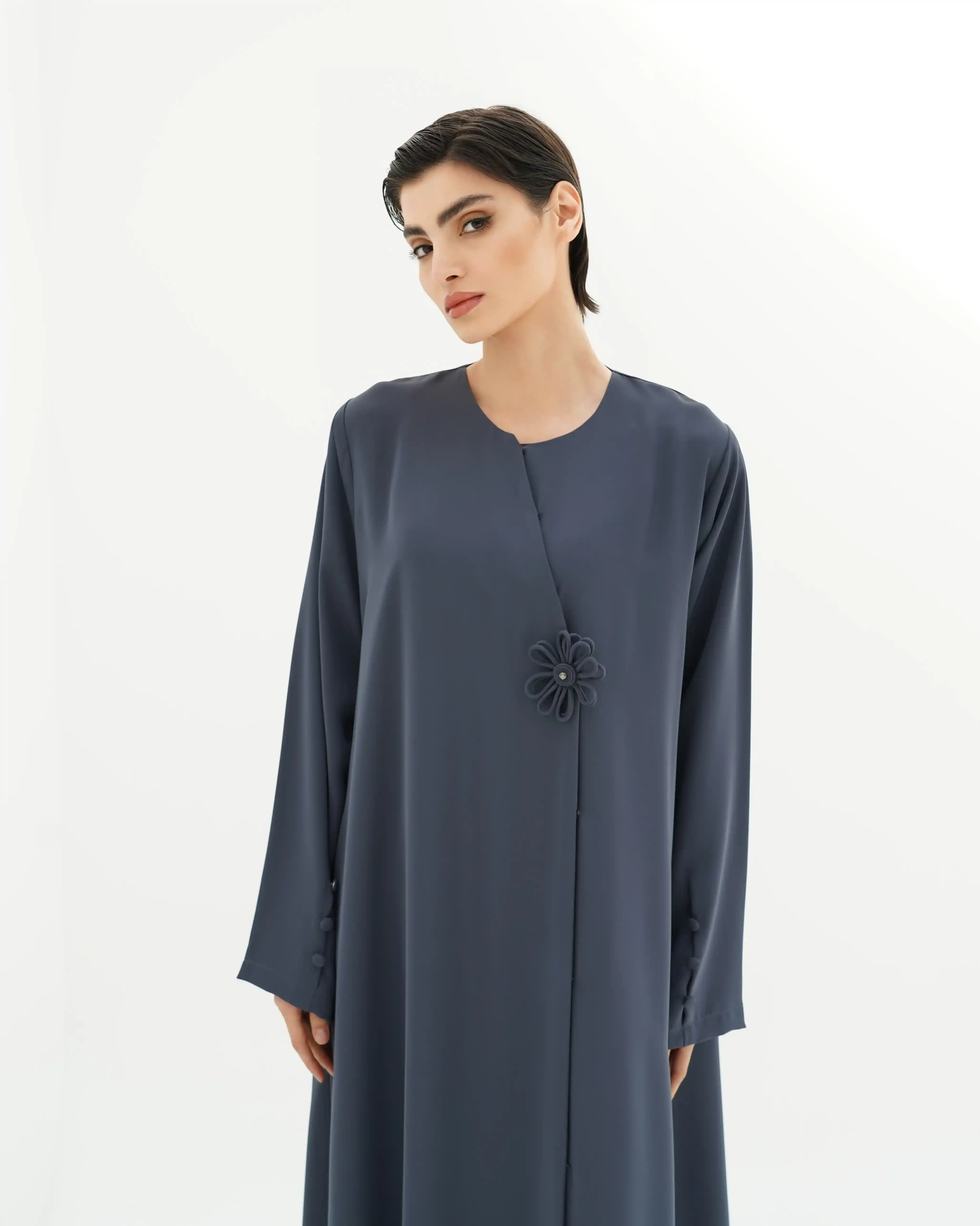 Jalebi Flow Premium Crepe Gray