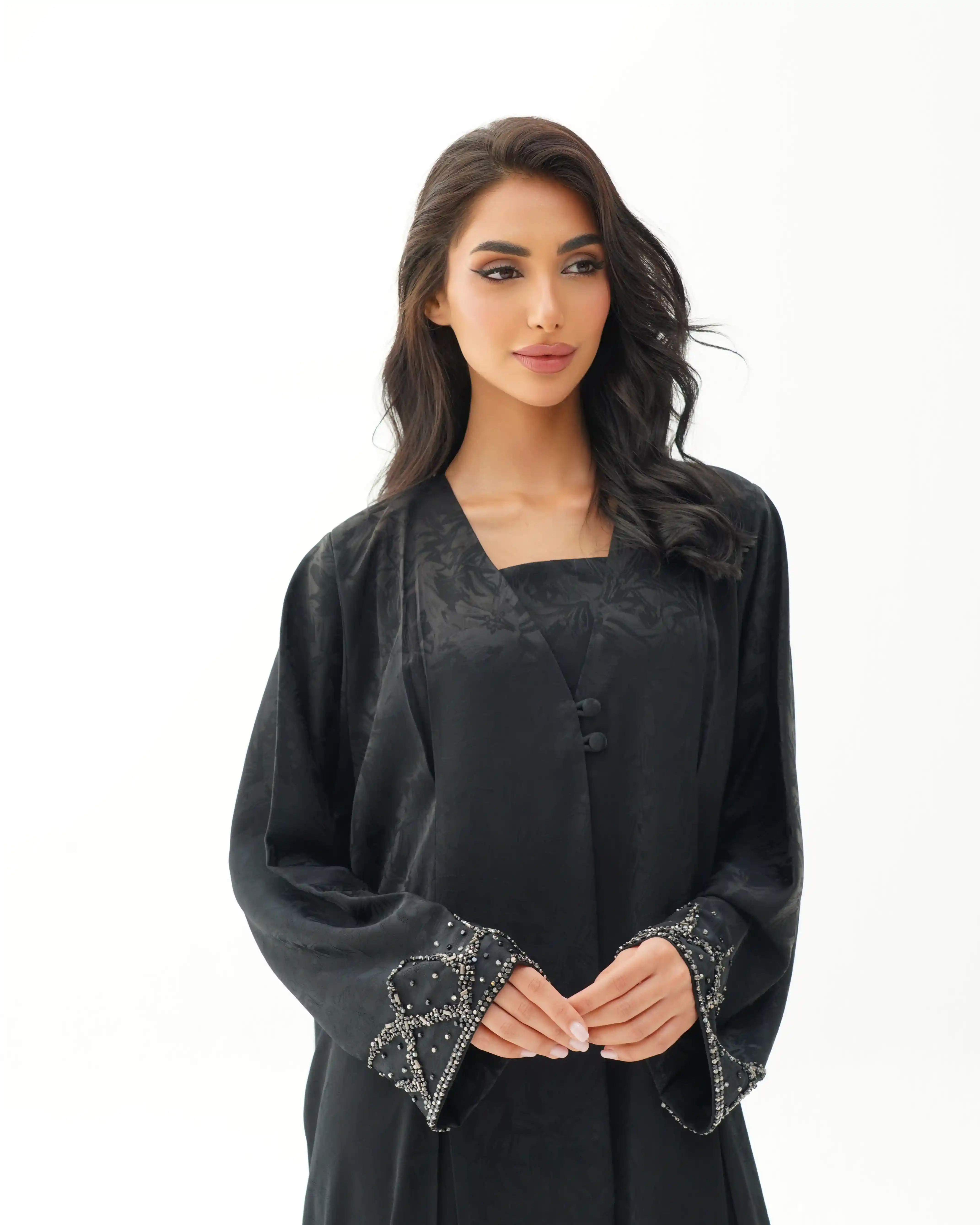 Inner Frame Crystal Jacquard Black