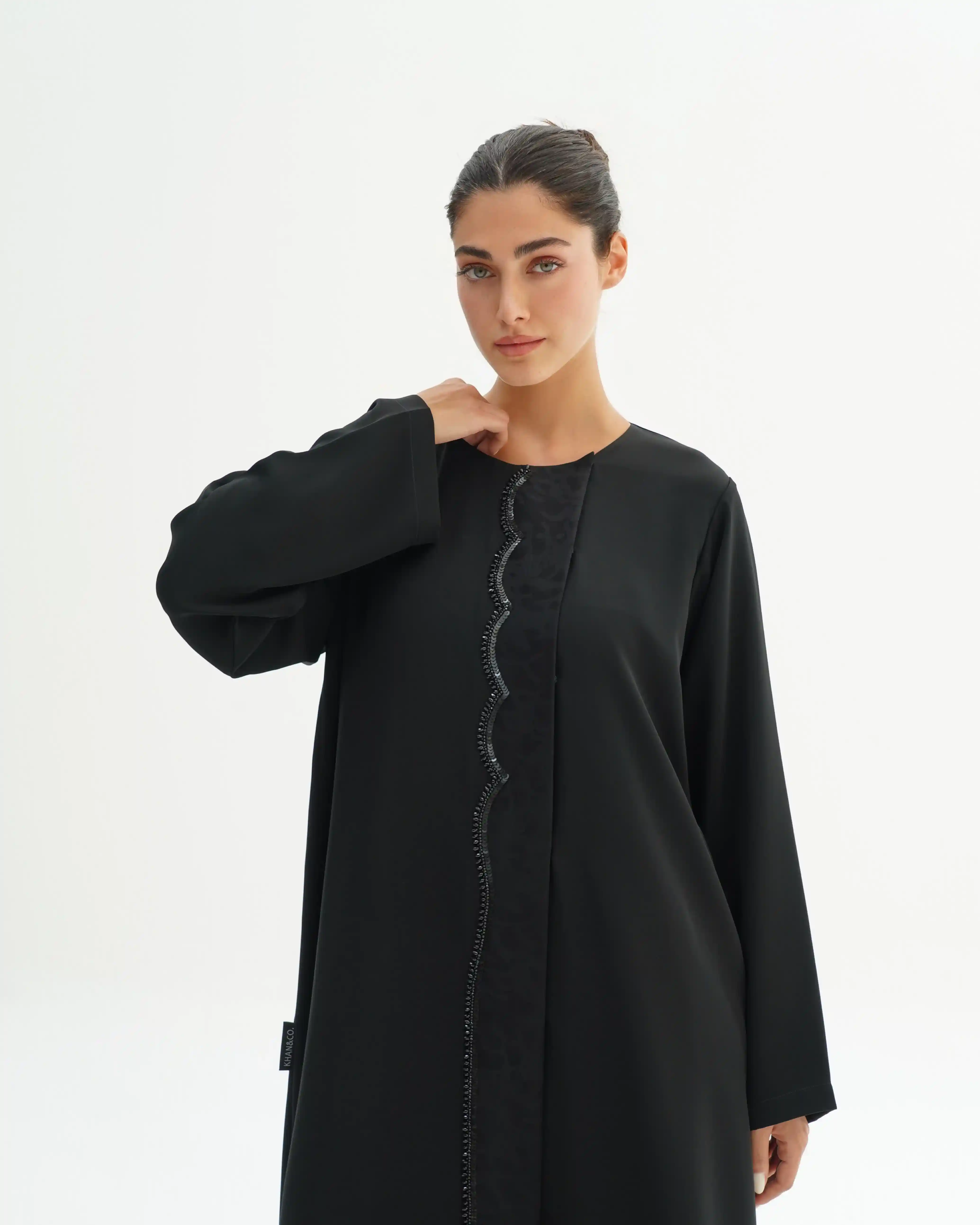 Wave Cascade Premium Crepe Black